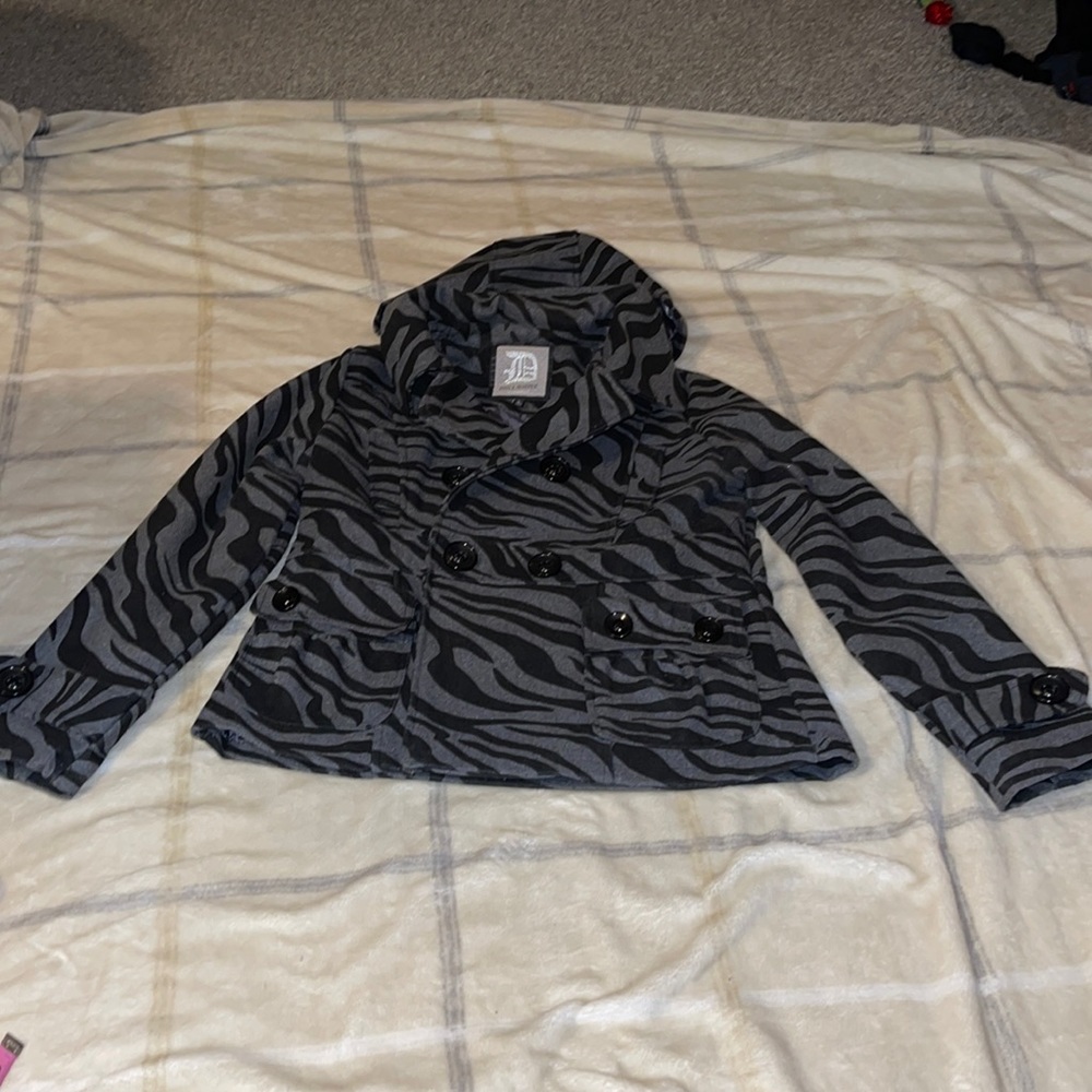 Dollhouse zebra pea coat